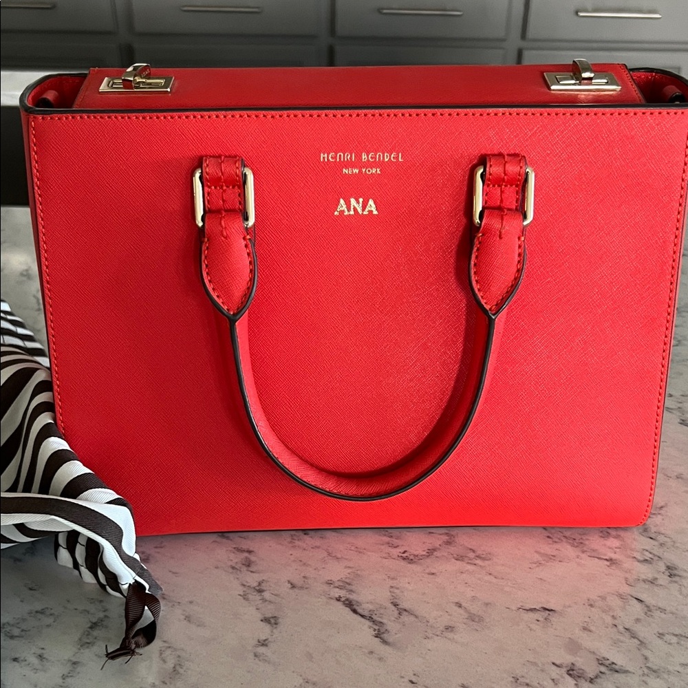 Henri Bendel Vibrant Red Satchel